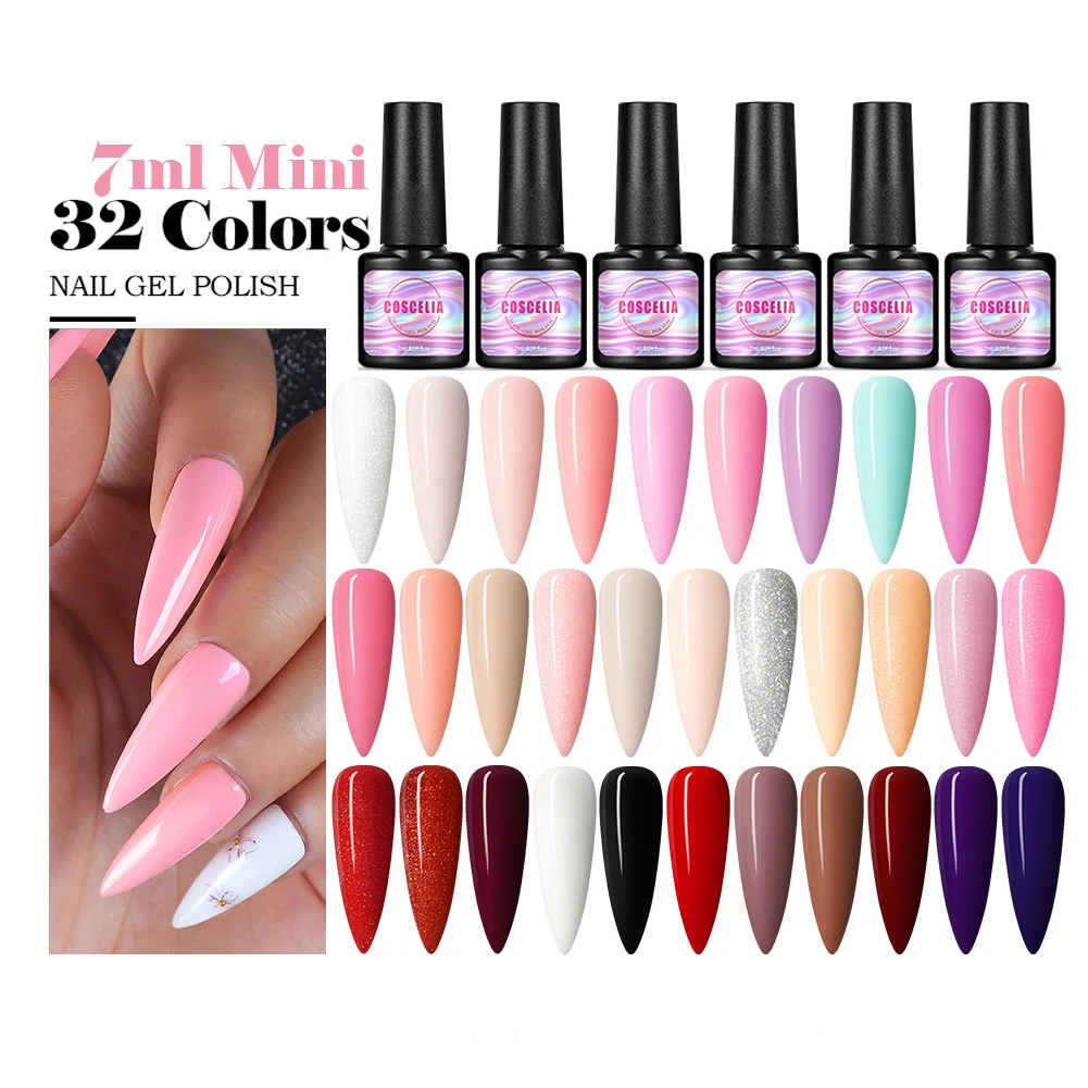 COSCELIA 32 Colors Mini plastic bottle Sock off Cute UV Gel Polish portable for nail art
COSCELIA 32 Colors Mini plastic bottle Sock off Cute UV Gel Polish portable for nail art