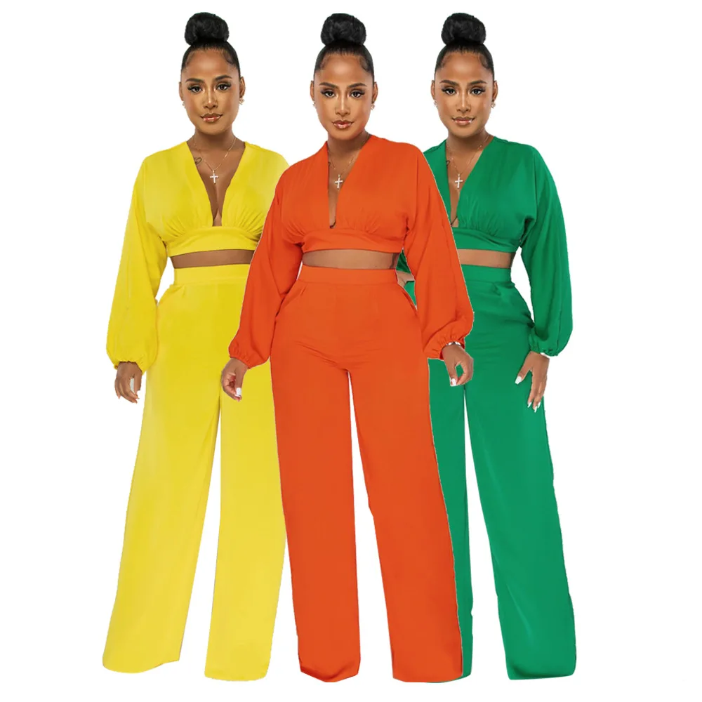 GX9826A Fashion boutique fall women clothes street wear long sleeve cardigan crop top and straight pant 2 piece set
GX9826A Fashion boutique fall women clothes street wear long sleeve cardigan crop top and straight pant 2 piece set