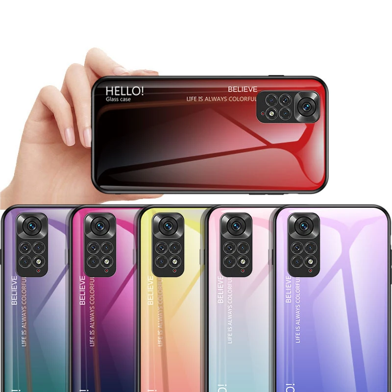 Note 11s Glass Casing Gradient Mirror Protective Back Cover For Xiaomi Redmi Note 11 4G Global Case
Note 11s Glass Casing Gradient Mirror Protective Back Cover For Xiaomi Redmi Note 11 4G Global Case
