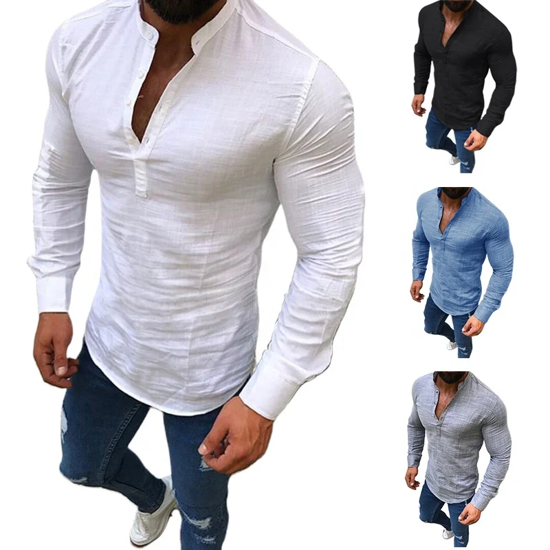 New Fashion Men Spring Autumn Cotton Linen Stand Collar Long Sleeve Slim Solid Color Button Comfort Casual Blouse Tops Shirt
New Fashion Men Spring Autumn Cotton Linen Stand Collar Long Sleeve Slim Solid Color Button Comfort Casual Blouse Tops Shirt