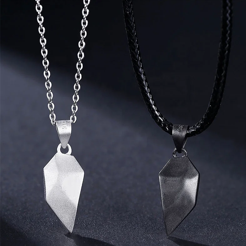2021 Magnetic Couple Necklace Lovers Distance Faceted Charm Heart Pendant magnet Necklace Women Valentine's Day Gift
2021 Magnetic Couple Necklace Lovers Distance Faceted Charm Heart Pendant magnet Necklace Women Valentine's Day Gift