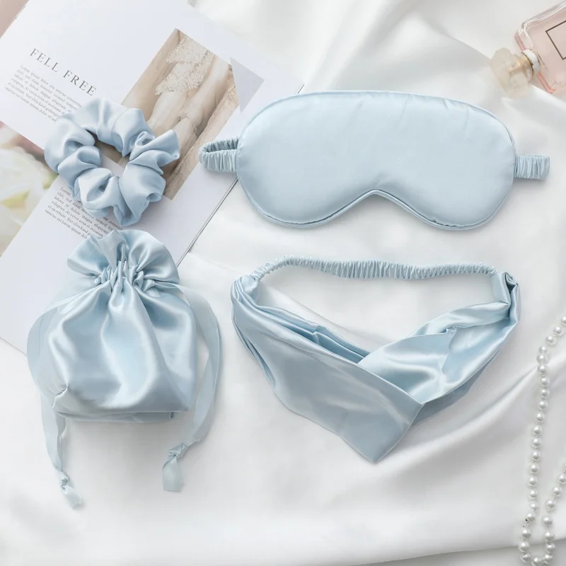 Silk eye patch cloth bag scrunchy hair band four- piece set sleep eye mask headwrap set
Silk eye patch cloth bag scrunchy hair band four- piece set sleep eye mask headwrap set