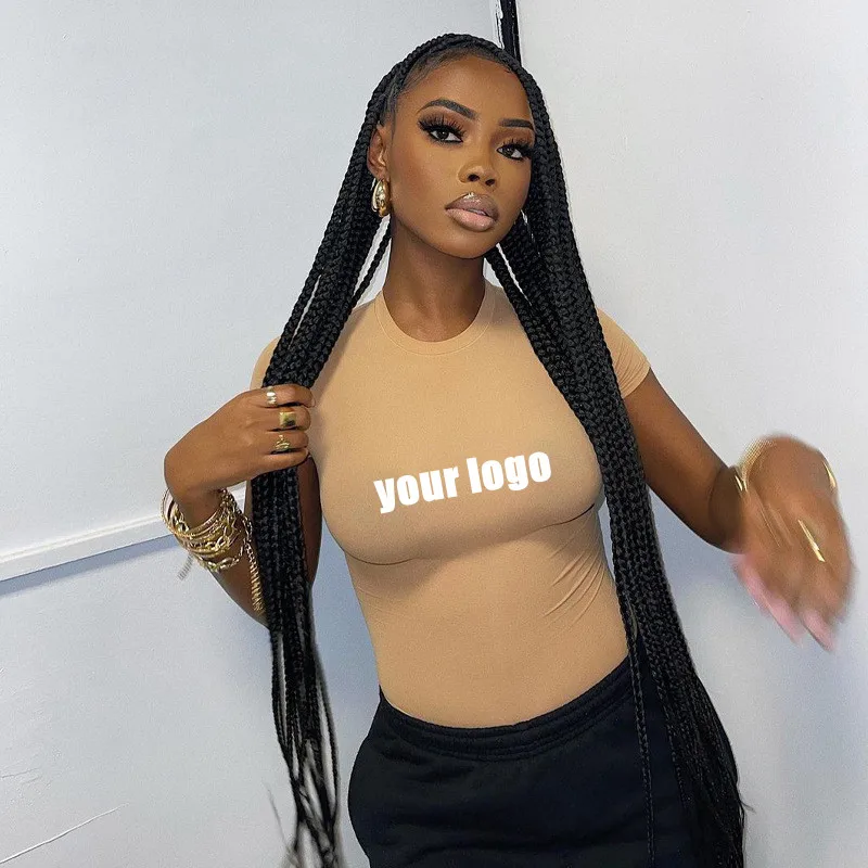 Fashion T Shirt Women Tops Short Sleeve Solid Color Customized Logo Blank Tshirts Woman Highly Elastic Top
Fashion T Shirt Women Tops Short Sleeve Solid Color Customized Logo Blank Tshirts Woman Highly Elastic Top