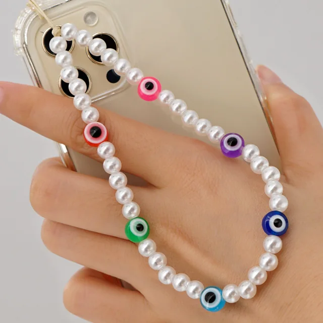 PC1019 Hot Sale Imitation Pearls Evil Eye Beaded Charm Smiley Charm Phone Strap Loop Chain Charms
PC1019 Hot Sale Imitation Pearls Evil Eye Beaded Charm Smiley Charm Phone Strap Loop Chain Charms