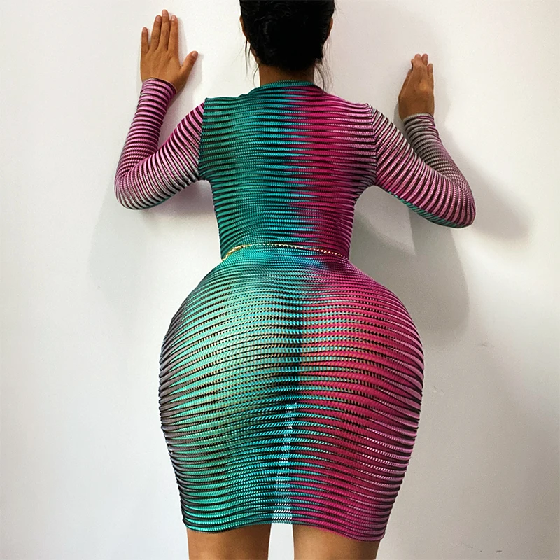 Sexy Striped Mesh Sheer Long Sleeve Bodycon Mini Dresses for Women 2021 Clubwear Birthday Photoshoot Dress, Brown,pink
Sexy Striped Mesh Sheer Long Sleeve Bodycon Mini Dresses for Women 2021 Clubwear Birthday Photoshoot Dress, Brown,pink