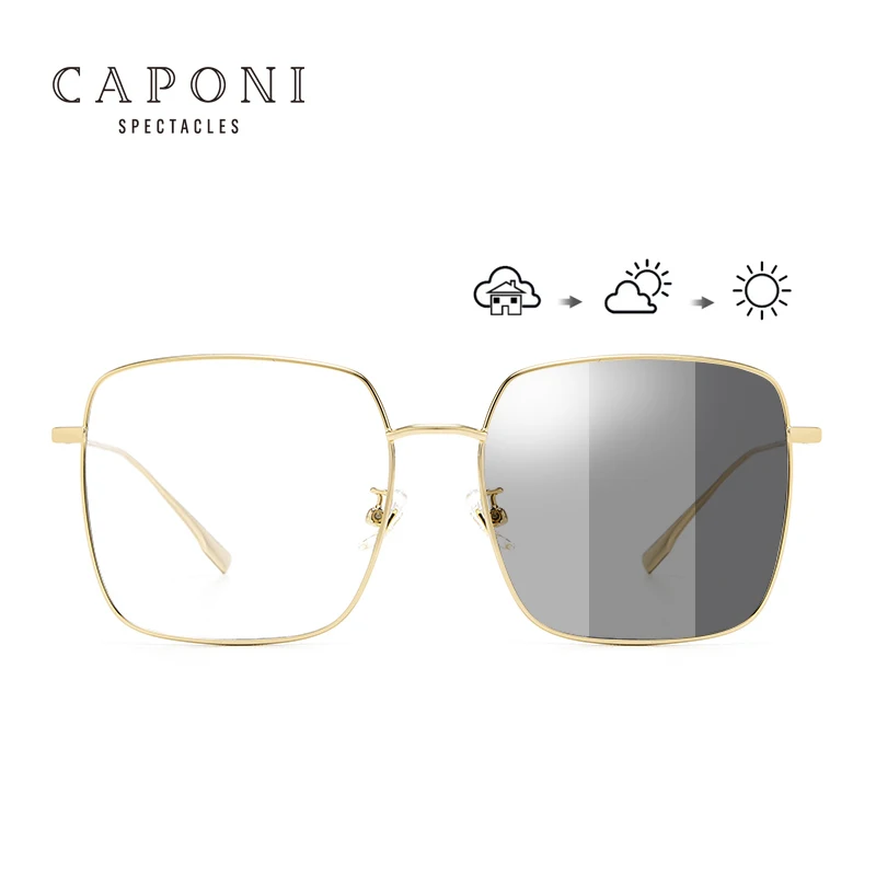 CAPONI 2021 Factory Direct Women Metal Photochromic Blue Light Blocking Glasses For Protect Eyes
CAPONI 2021 Factory Direct Women Metal Photochromic Blue Light Blocking Glasses For Protect Eyes