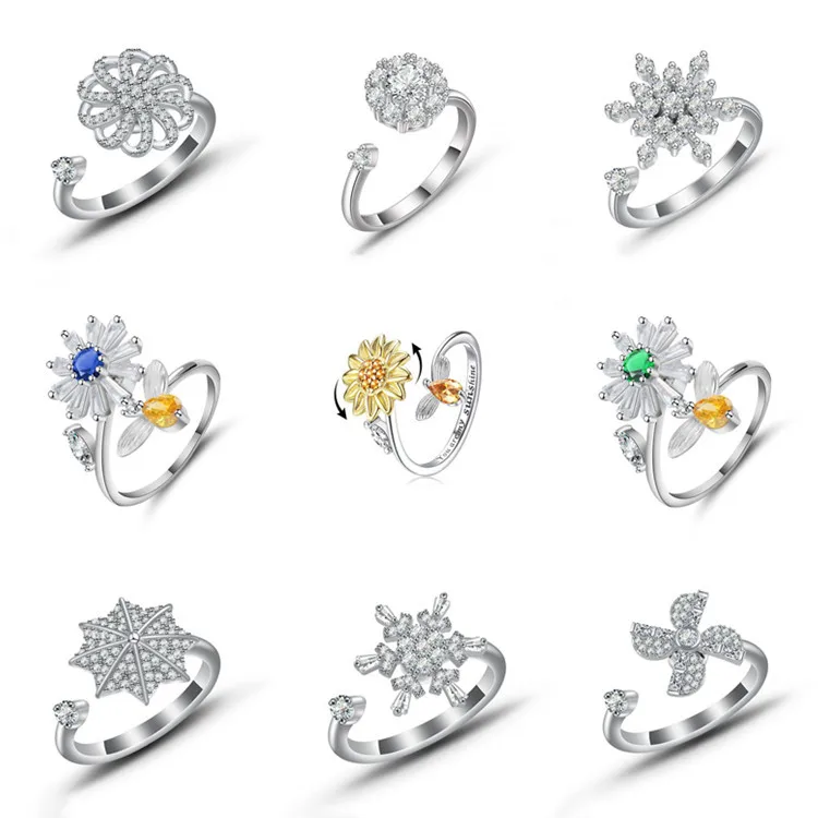 Open Diamond Minimalist Jewelry Letters Sunflower Trendy 2021 Adjustable Women Spinner Custom Ring
Open Diamond Minimalist Jewelry Letters Sunflower Trendy 2021 Adjustable Women Spinner Custom Ring