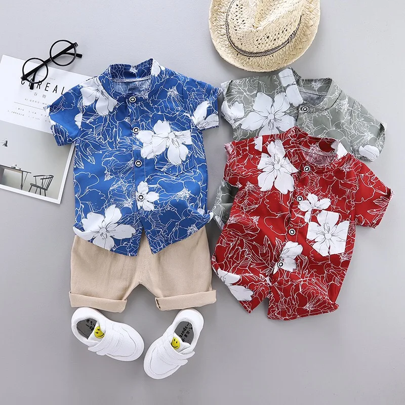 New fashion toddler boy's leisure clothing set summer short sleeves floral shirt and pants clothing set for kids, Picture shows
New fashion toddler boy's leisure clothing set summer short sleeves floral shirt and pants clothing set for kids, Picture shows