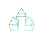 Toys Fort Building Kit Toys Flexi-Forts Set Great Discovery Of Manual Skills Creative Play - Encourages Imagination Teamwork