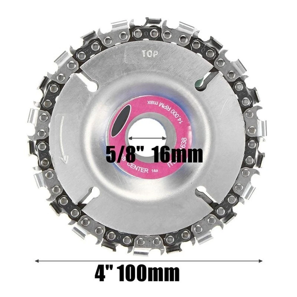 4 Inch Grinder Disc and Chain 22 Tooth Fine Cut Chain Set For 100 115 Angle Grinder 5/8 Inch Center Hole, Picture
4 Inch Grinder Disc and Chain 22 Tooth Fine Cut Chain Set For 100 115 Angle Grinder 5/8 Inch Center Hole, Picture