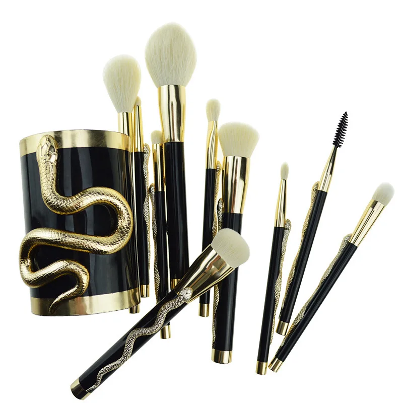 Expensive 10pcs snake synthetic fibre hair makeup brush 
Expensive 10pcs snake synthetic fibre hair makeup brush