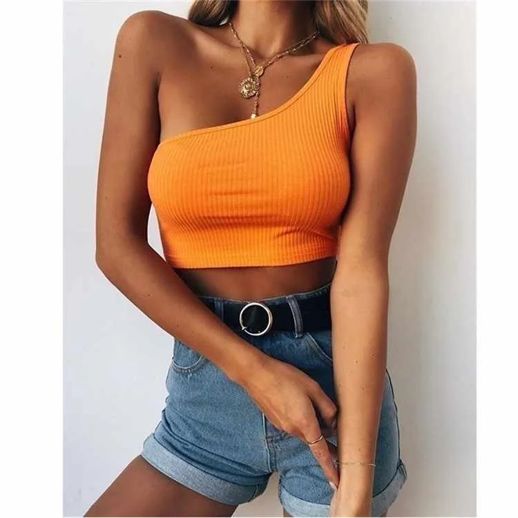 Hot Sale Solid Color Low-cut Crop Top Women Sleeveless One-shoulder Halter Neck Vest Tank Tops Women Fitness, Different colors and support to customized
Hot Sale Solid Color Low-cut Crop Top Women Sleeveless One-shoulder Halter Neck Vest Tank Tops Women Fitness, Different colors and support to customized