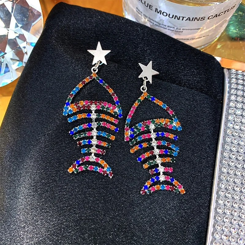 Luxury Colorful Rhinestone Fashion Drop Earrings for Women Star Korean Long Wedding Earrings Jewelry, Picture shows
Luxury Colorful Rhinestone Fashion Drop Earrings for Women Star Korean Long Wedding Earrings Jewelry, Picture shows
