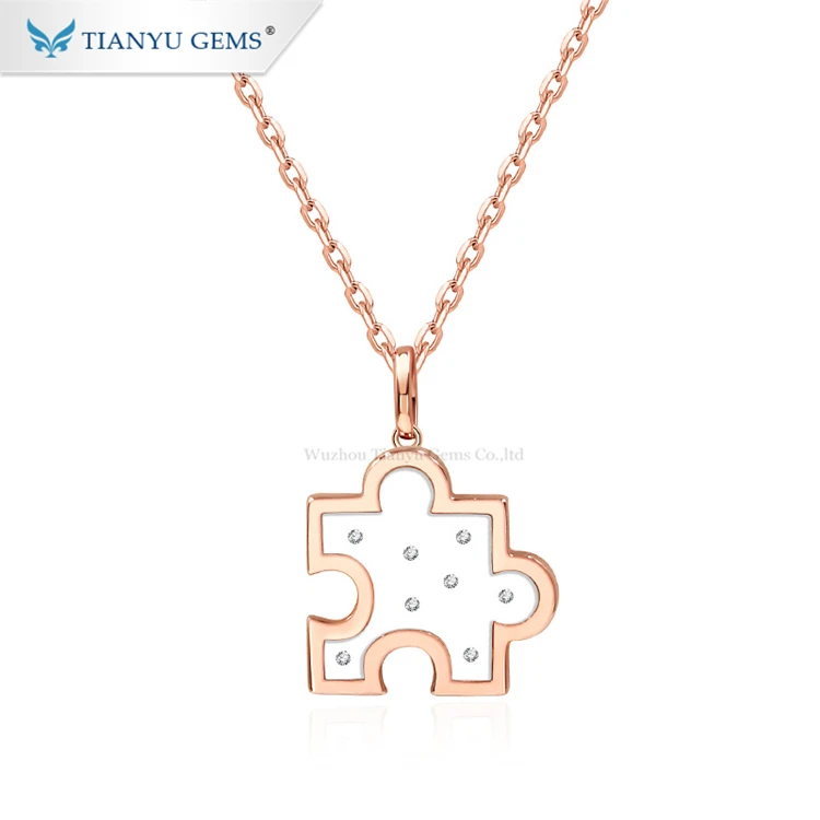 Tianyu Statement Puzzle Piece card Jewelry Moissanite 14k Necklace Pendant In Rose Gold
Tianyu Statement Puzzle Piece card Jewelry Moissanite 14k Necklace Pendant In Rose Gold