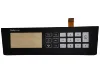 Dongguan factory Custom Embossed push button keypad membrane switch with LCD window