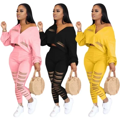 X007 Fall Sportswear Long Two-Piece Set Burnt Flower Holes Long Sleeve T-Shirts Pencil Trousers Outfits 2020
X007 Fall Sportswear Long Two-Piece Set Burnt Flower Holes Long Sleeve T-Shirts Pencil Trousers Outfits 2020
