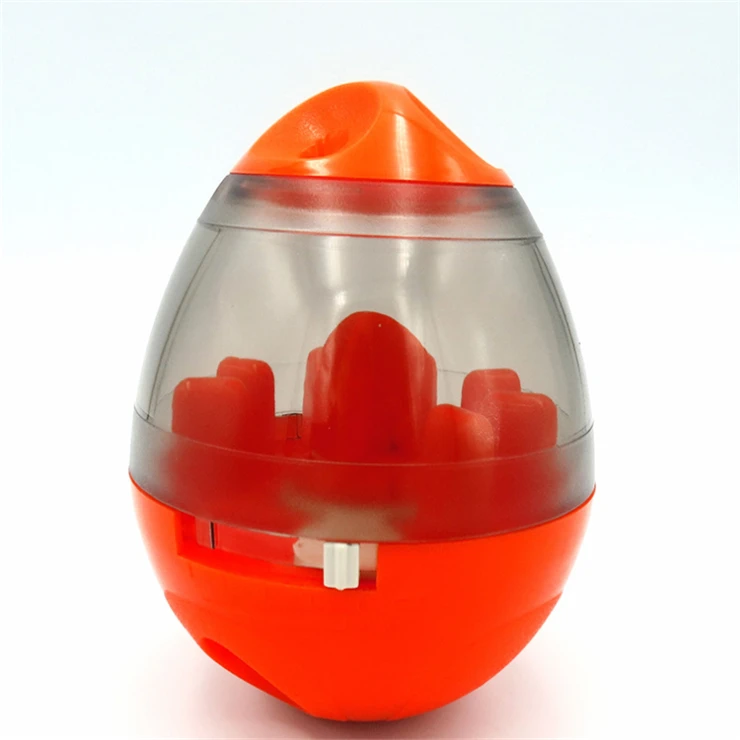 

Adjustable Treats Eat Canister Funny Maze Gym Ball Toy Pet Food Container Dog Slow Feeder Bowl for Dogs Cats Small Animals, Red , yellow