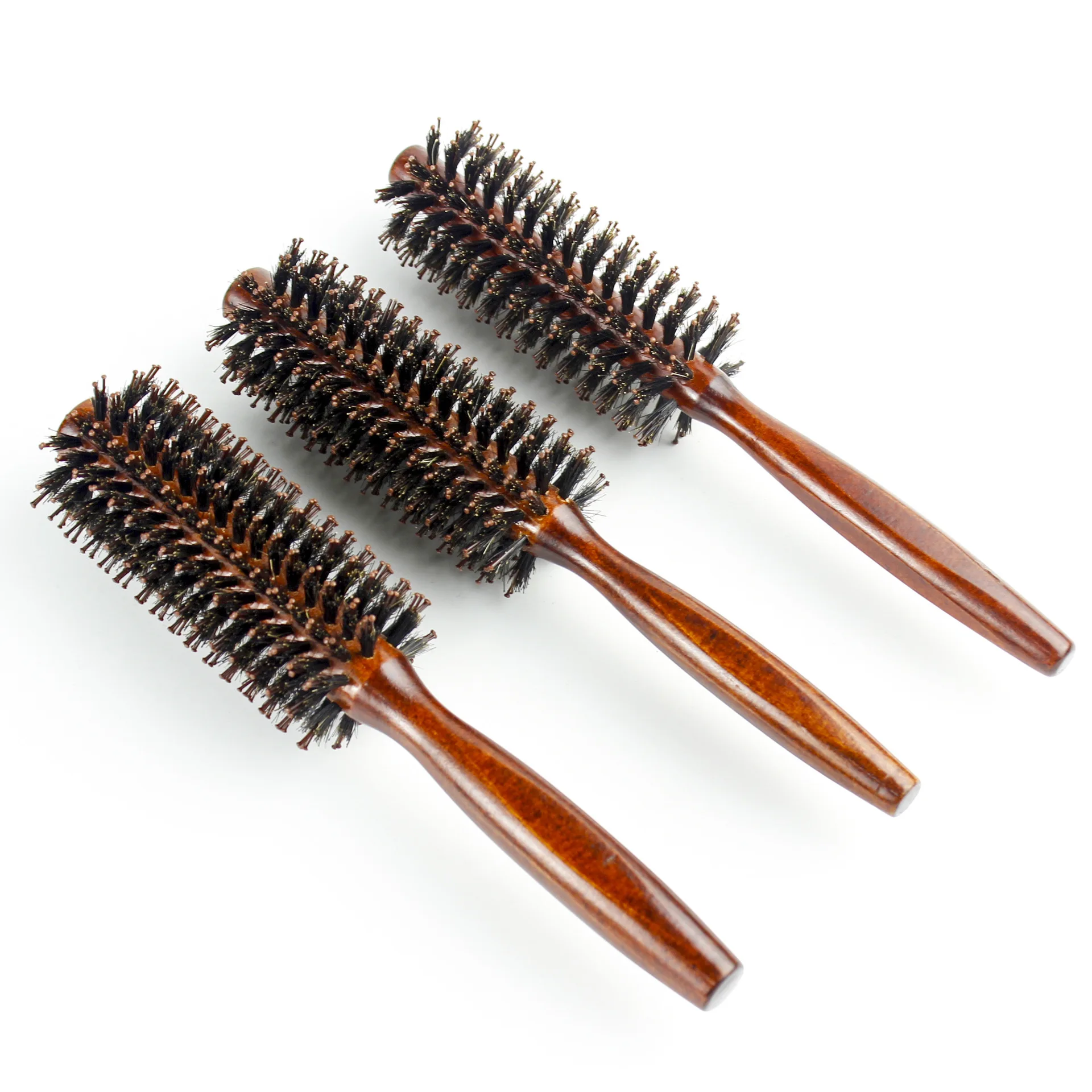 Amazon hot sale boar bristle round styling roller curly hair brush for curly hair