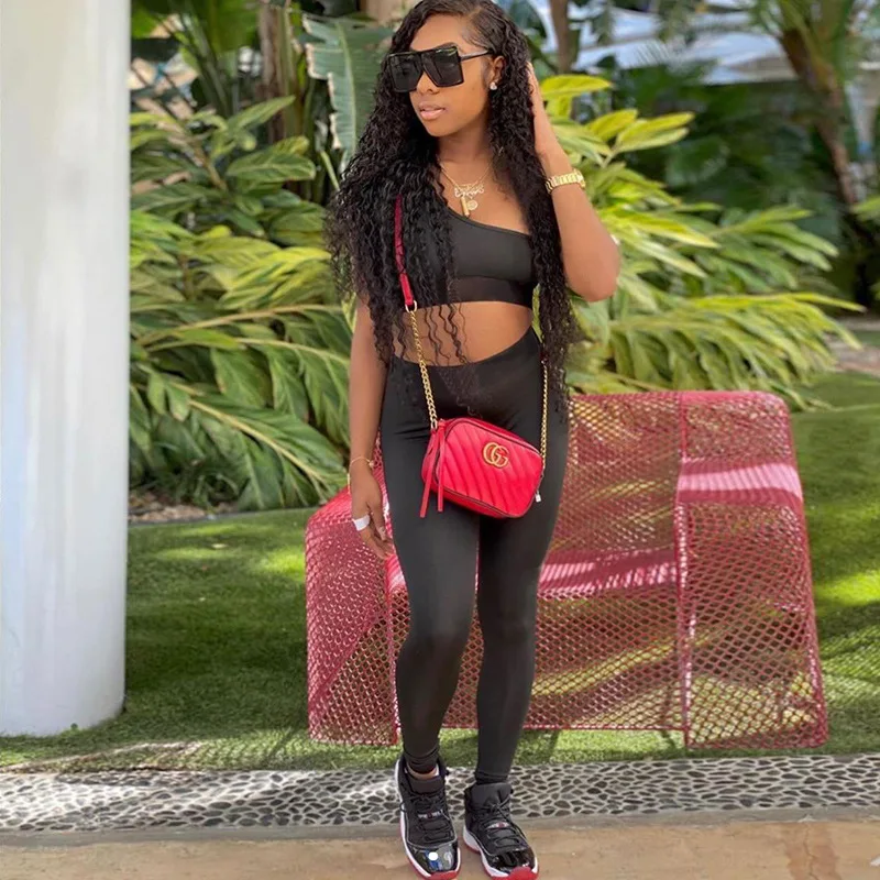 2021 Fall Solid Color High Waist Bodycon Slim Short Sleeve Sleeveless Top Trousers 2 Piece Set
2021 Fall Solid Color High Waist Bodycon Slim Short Sleeve Sleeveless Top Trousers 2 Piece Set