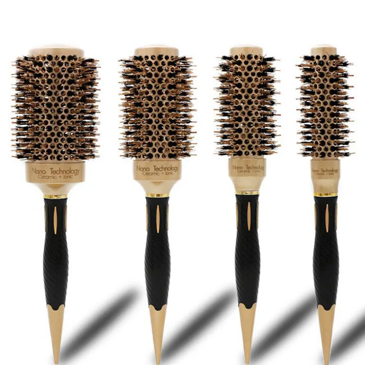 Gold heat resisting air bristle ceramic hair comb cylinder curling hair brush modeling professional hair comb custom Logo
Gold heat resisting air bristle ceramic hair comb cylinder curling hair brush modeling professional hair comb custom Logo