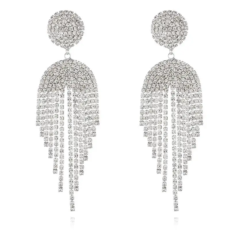 New Korean Luxury High-end Rhinestone round tassel Pendant Earrings Elegant for Women Fashion Earrings Jewelry Gifts, White
New Korean Luxury High-end Rhinestone round tassel Pendant Earrings Elegant for Women Fashion Earrings Jewelry Gifts, White