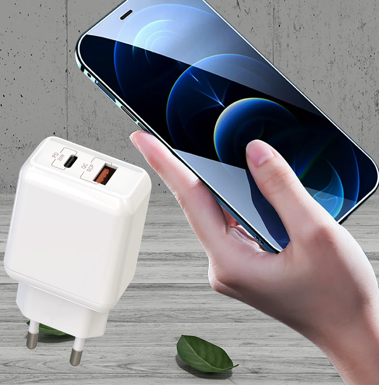 20W Dual Port Mico USB PD QC Fast Phone Charger and Accessories for Android TelePhone Nokia Mi Xiaomi Apple iPhone 6 7 8 Plus, Customized
20W Dual Port Mico USB PD QC Fast Phone Charger and Accessories for Android TelePhone Nokia Mi Xiaomi Apple iPhone 6 7 8 Plus, Customized