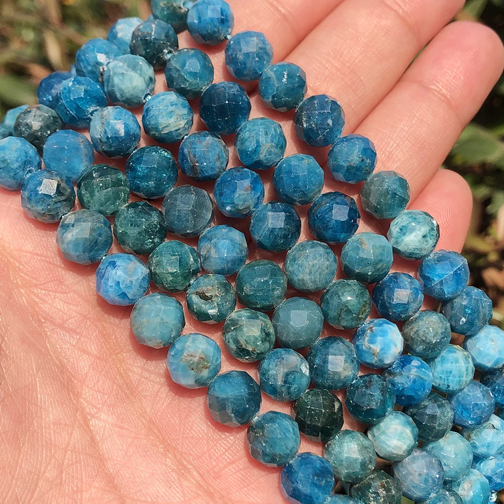 7.5'' High Quality 8MM Round Natural Stone Faceted Blue Apatite Loose Beads for Jewelry DIY
7.5'' High Quality 8MM Round Natural Stone Faceted Blue Apatite Loose Beads for Jewelry DIY