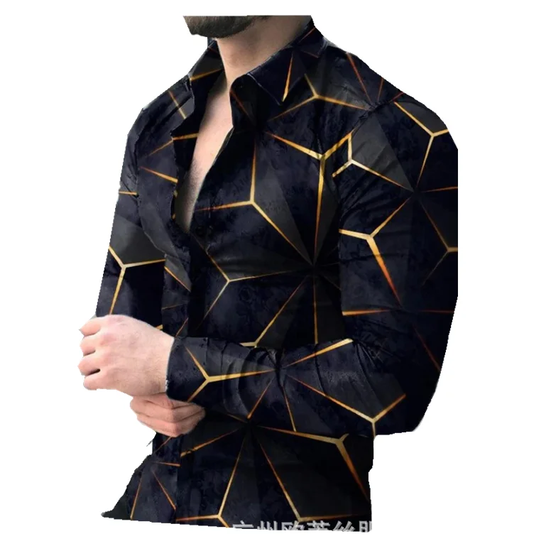 Unique design print men's shirt slim Turn-down Collar long sleeve plus size Tops 2021 Men Clothing party Streetwear 4XL, Black
Unique design print men's shirt slim Turn-down Collar long sleeve plus size Tops 2021 Men Clothing party Streetwear 4XL, Black