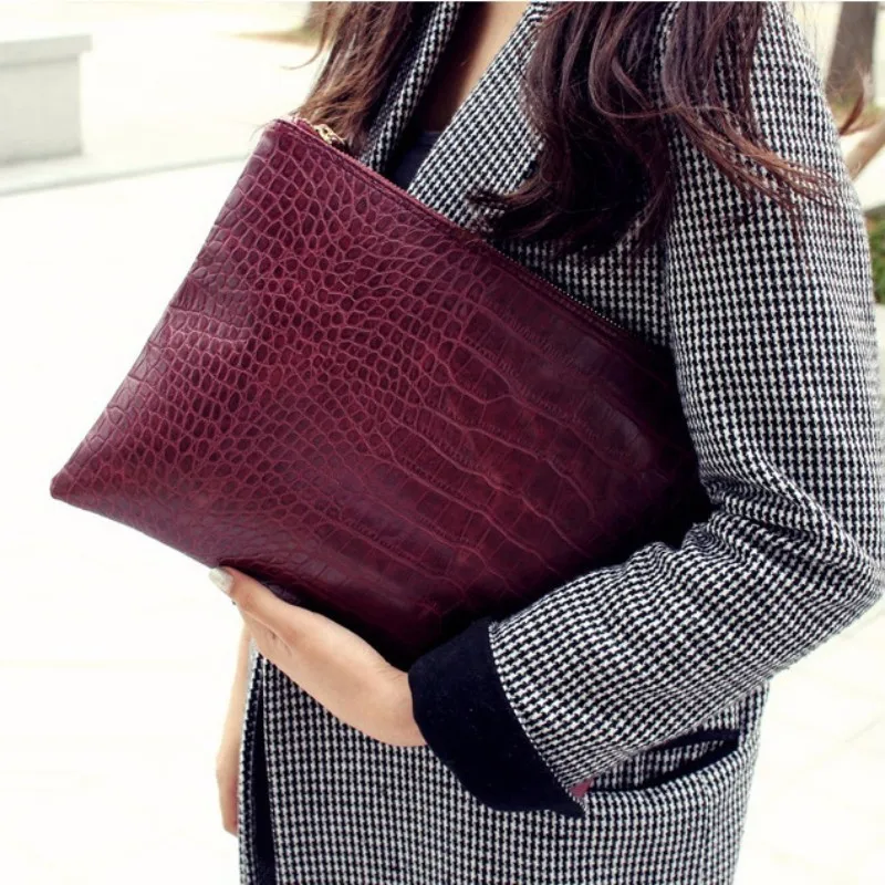 Women Handbag Fashion Solid Color Party Ladies Oversized Wristlet Clutch Crocodile Leather Envelope Evening Purse Clutch Bags
Women Handbag Fashion Solid Color Party Ladies Oversized Wristlet Clutch Crocodile Leather Envelope Evening Purse Clutch Bags