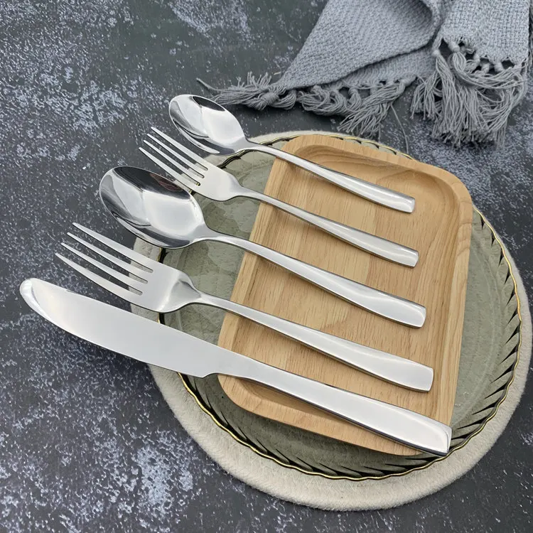 new arrivals 2021 kitchen mirror polishing cutlery flatware set fork knife and spoon set stainless steel cutlery spoon stainless, Silver
new arrivals 2021 kitchen mirror polishing cutlery flatware set fork knife and spoon set stainless steel cutlery spoon stainless, Silver