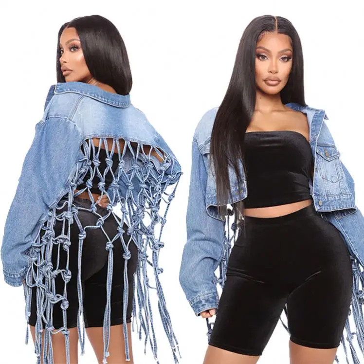 DUODUOCOLOR womens fall clothing 2021 tassel denim jean jacket light blue cropped coat women coats jackets D10997
DUODUOCOLOR womens fall clothing 2021 tassel denim jean jacket light blue cropped coat women coats jackets D10997