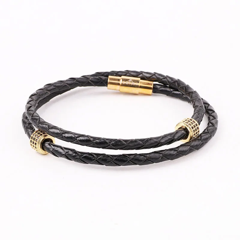 High Quality New Design CZ Diamond Tube Stainless Steel Clasp Multi Layer Real Genuine Leather bracelet
High Quality New Design CZ Diamond Tube Stainless Steel Clasp Multi Layer Real Genuine Leather bracelet