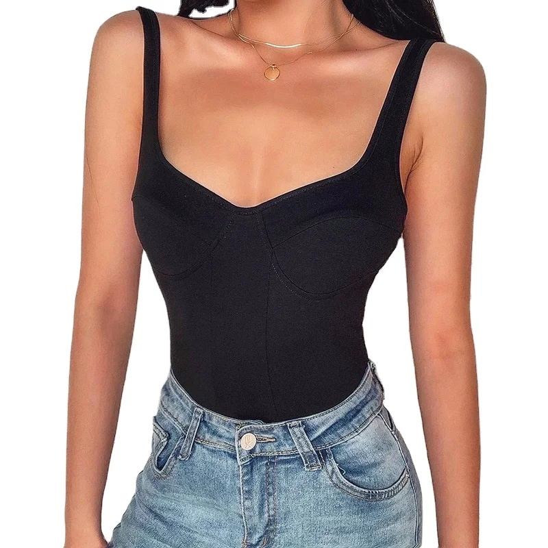 Wholesale Slim Fit Sleeveless Vest One-piece Dress Women's Jumpsuit Clothing Cami Top
Wholesale Slim Fit Sleeveless Vest One-piece Dress Women's Jumpsuit Clothing Cami Top