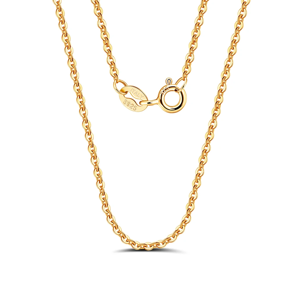 Wholesale Custom Silver Jewelry Cable Chain Classic 925 Sterling Silver 18K 14k Gold/Rose Gold/Champane Gold Italian Chains 
Wholesale Custom Silver Jewelry Cable Chain Classic 925 Sterling Silver 18K 14k Gold/Rose Gold/Champane Gold Italian Chains