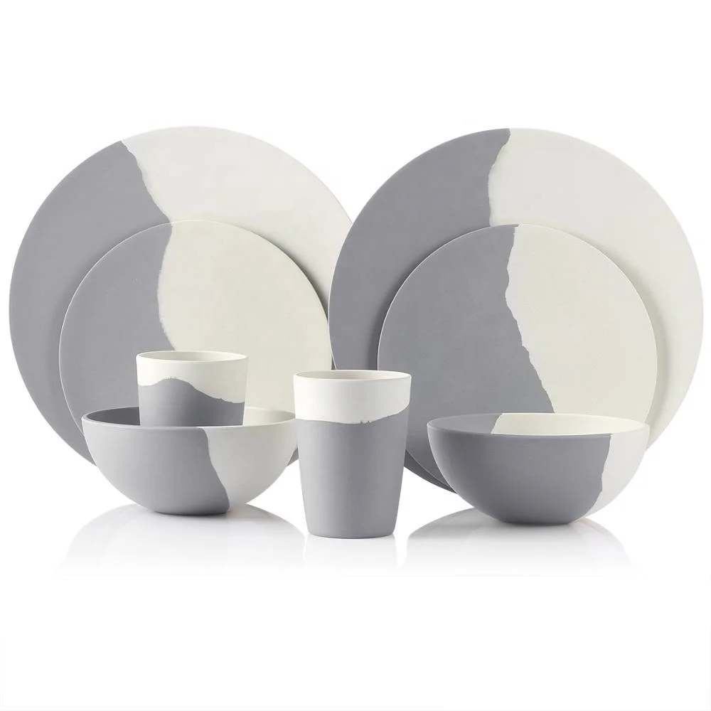 LFGB EU approved 8pcs raw bamboo fiber composite complete sets dinnerware, Beige and green, beige and grey, beige and blue
LFGB EU approved 8pcs raw bamboo fiber composite complete sets dinnerware, Beige and green, beige and grey, beige and blue