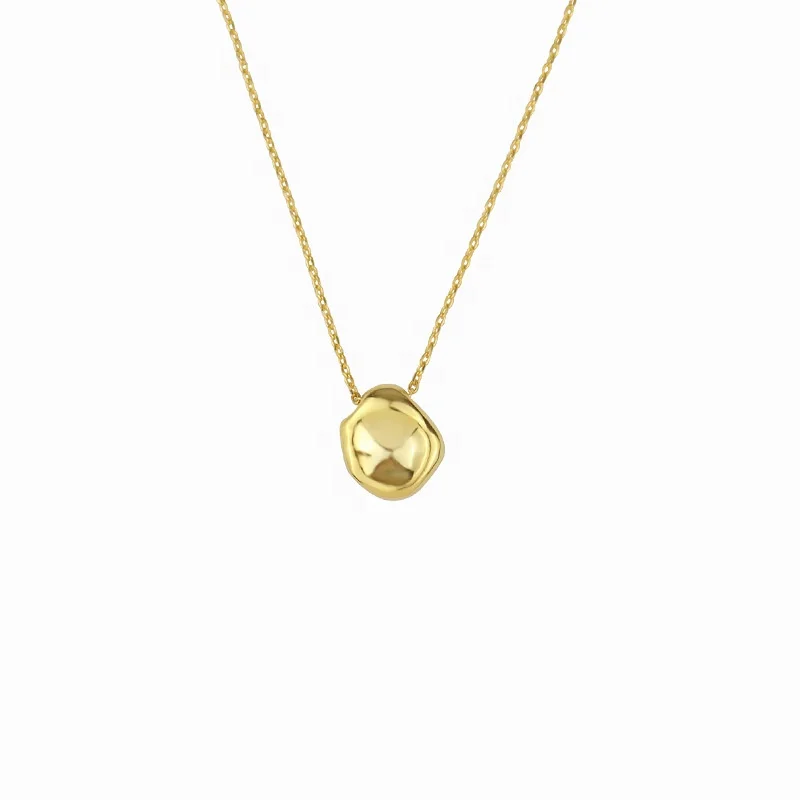 Women Jewellery Gold Plated Brass Irregular Geometric Convex Surface Pendant Necklace
Women Jewellery Gold Plated Brass Irregular Geometric Convex Surface Pendant Necklace