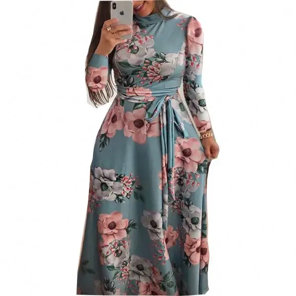 New Women Boho Beach Long Casual Dress Autumn New Design Long Sleeve Floral Print Womens High Collar Maxi Dresses, Black,blue
New Women Boho Beach Long Casual Dress Autumn New Design Long Sleeve Floral Print Womens High Collar Maxi Dresses, Black,blue