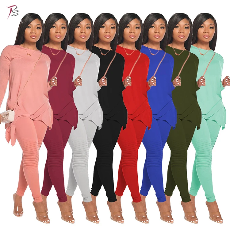 Wholesale 2020 OEM Fashion Casual Solid Color Bow Long Sleeve Two Piece Set Women Clothing Autumn Set, Picture color
Wholesale 2020 OEM Fashion Casual Solid Color Bow Long Sleeve Two Piece Set Women Clothing Autumn Set, Picture color
