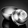 Rice Soup Bowl Heat Insulated Double Walled Serving Salad Mixing Bowls 304 Stainless Steel Rice Bowl