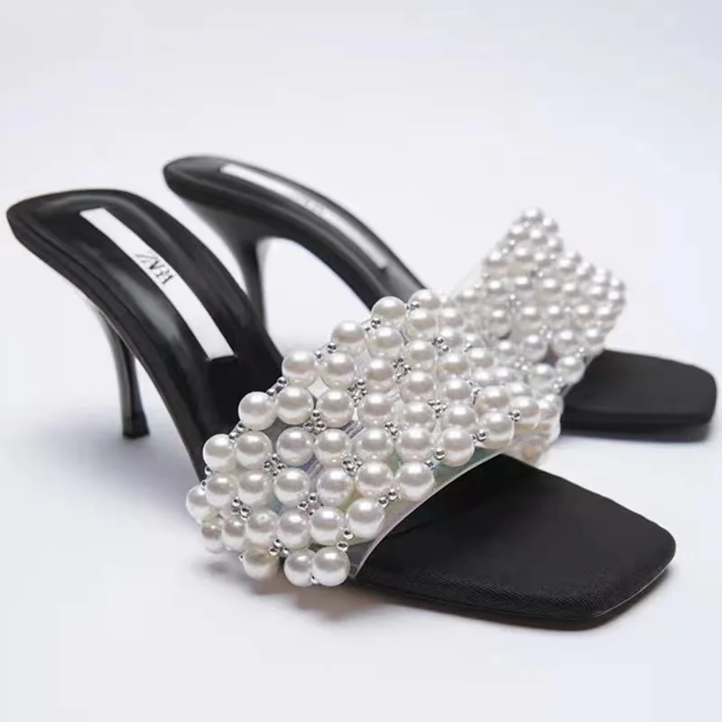 2022 New arrival fashion sexy solid color pearl stiletto high heels square toe elegant sandals outdoor women shoes women pumps, Black or customized
2022 New arrival fashion sexy solid color pearl stiletto high heels square toe elegant sandals outdoor women shoes women pumps, Black or customized