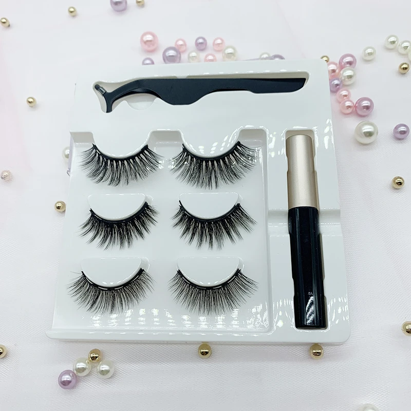 Wholesale Professional 100% Hand Made 3D False Natural Magnetic Eyelashes with eyeliner set 3 Magnets
Wholesale Professional 100% Hand Made 3D False Natural Magnetic Eyelashes with eyeliner set 3 Magnets