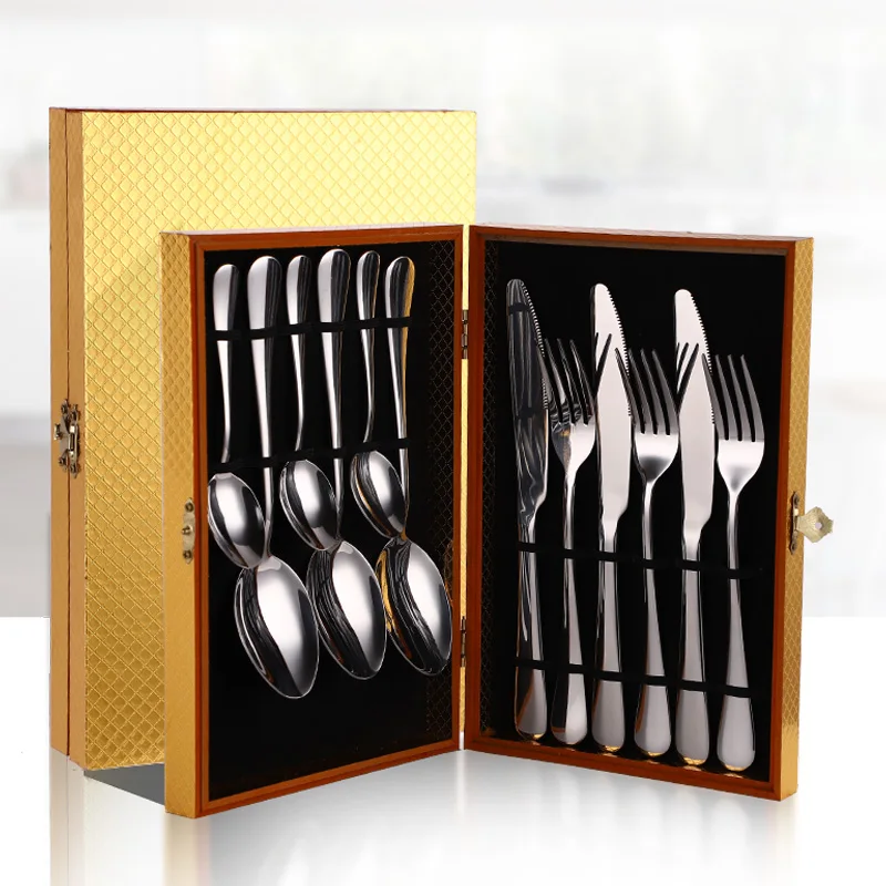 12 Pieces Stainless Steel Cutlery Set, Silverware Set with Gold Box, Reusable Flatware Set for 3, Silver/gold/rose gold/rainbow/black/blue
12 Pieces Stainless Steel Cutlery Set, Silverware Set with Gold Box, Reusable Flatware Set for 3, Silver/gold/rose gold/rainbow/black/blue