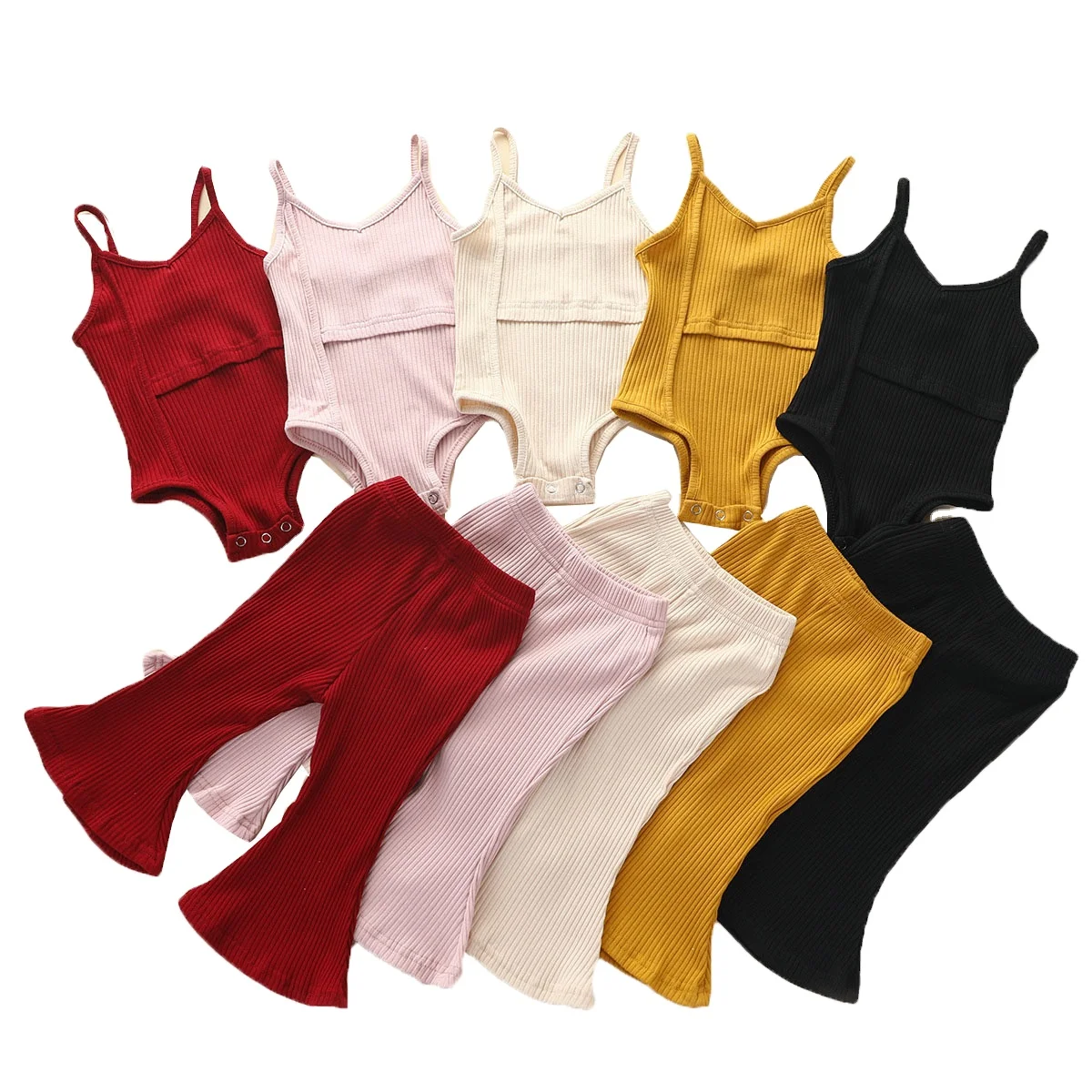 2021 new arrival summer boutique girls' clothing sets solid color vest + pure cotton bell bottoms 2-piece suit, #1 #2 #3 #4 #5
2021 new arrival summer boutique girls' clothing sets solid color vest + pure cotton bell bottoms 2-piece suit, #1 #2 #3 #4 #5