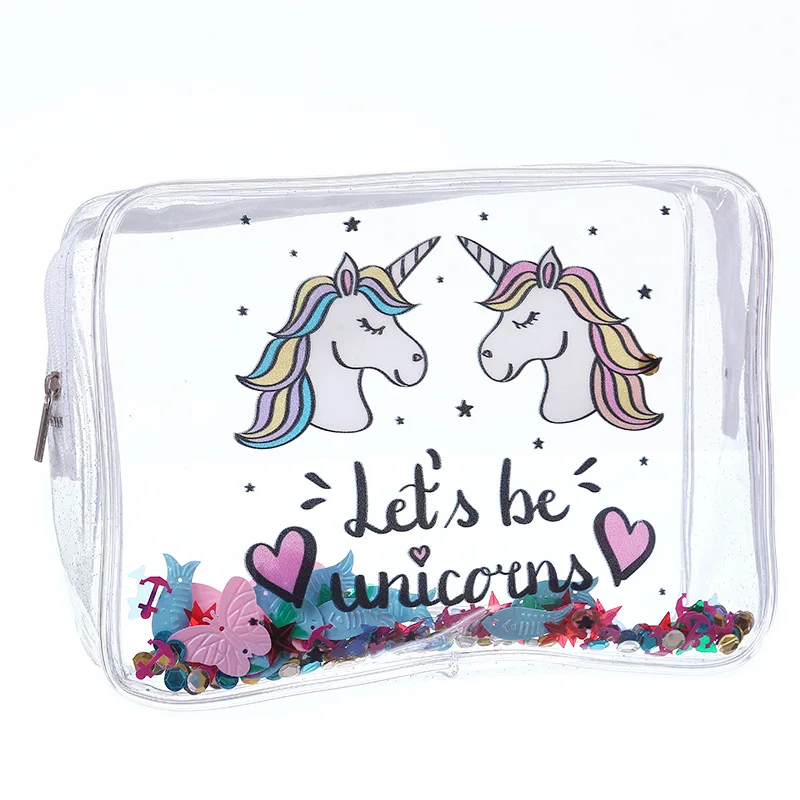 Seaygift cute waterproof pvc animal unicorn glitter pencil hand bag new transparent sequin cosmetic make up bag, Pink/blue
Seaygift cute waterproof pvc animal unicorn glitter pencil hand bag new transparent sequin cosmetic make up bag, Pink/blue