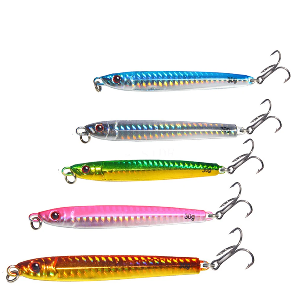 3D Eyes 30g 90mm Saltwater Fishing Lure Lead Metal Jigs Slow Jigging With Hooks, 5 colors
3D Eyes 30g 90mm Saltwater Fishing Lure Lead Metal Jigs Slow Jigging With Hooks, 5 colors