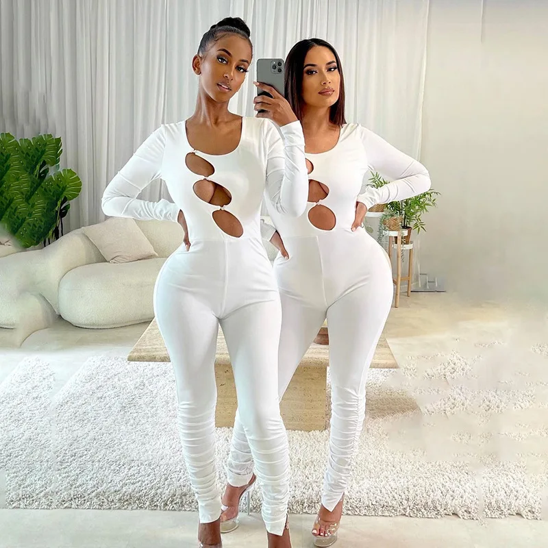 Sexy Hollow Out White Jumpsuit Women Fall Long Sleeve Bodycon Romper Jumpsuits 2021 Femme Fitness Slim Stacked Overalls
Sexy Hollow Out White Jumpsuit Women Fall Long Sleeve Bodycon Romper Jumpsuits 2021 Femme Fitness Slim Stacked Overalls