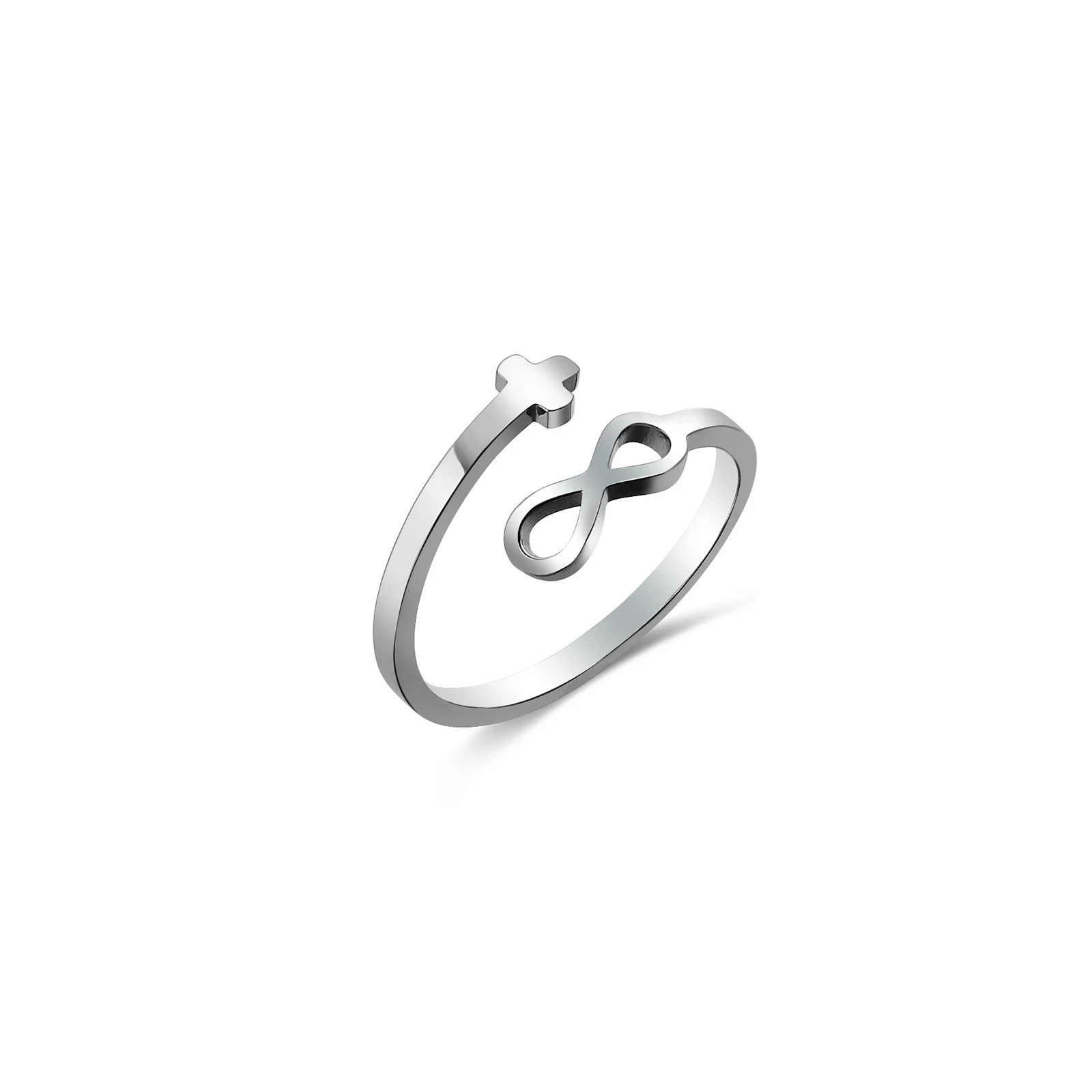Men Women Stylish Finger Rings Classic Jewelry Cross 8 Eight Adjustable Stainless Steel Rings
Men Women Stylish Finger Rings Classic Jewelry Cross 8 Eight Adjustable Stainless Steel Rings