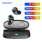 noise cancelling custom 5.0 truely earphone tws true wireless earbuds with charging case