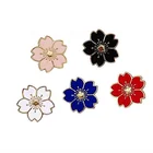 Flower Badge Custom Metal Button Gift Aluminum Manufacturer Lapel Pin