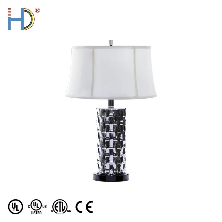 Metallic Satin Black Base Parchment Softback Modified Drum Shade Desk Lamp